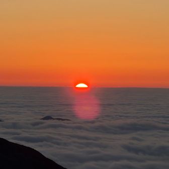 夕日はレアです