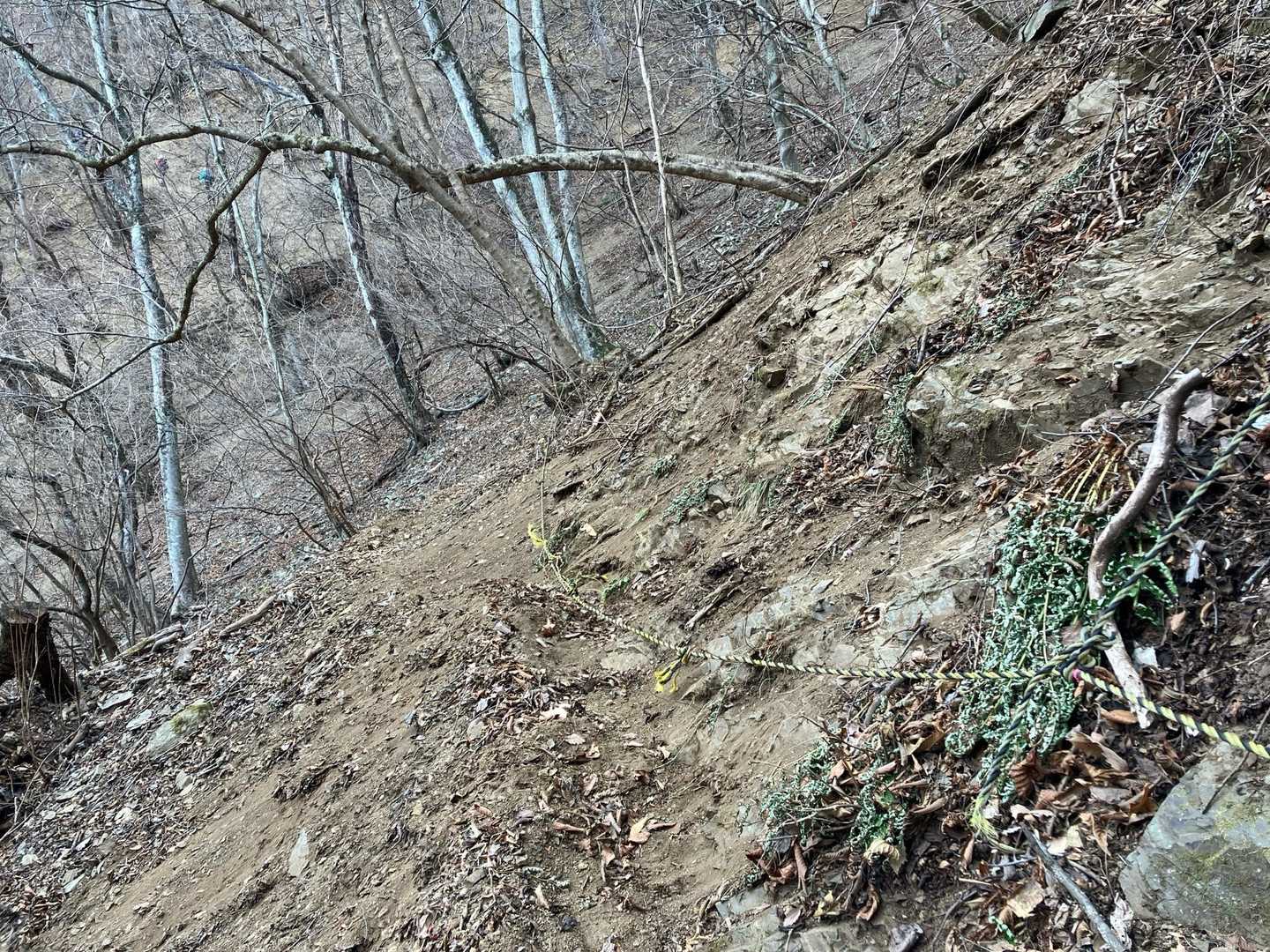 九鬼山直下のトラバースは要注意⚠️