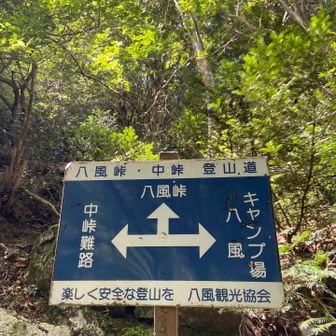 八風峠からの下山道との合流地点