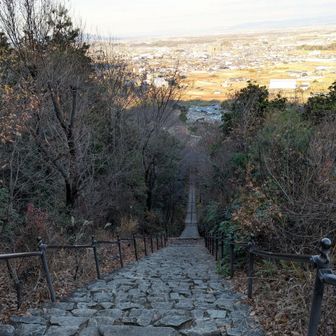 すごい階段、降りるからいいけど、登りは勘弁