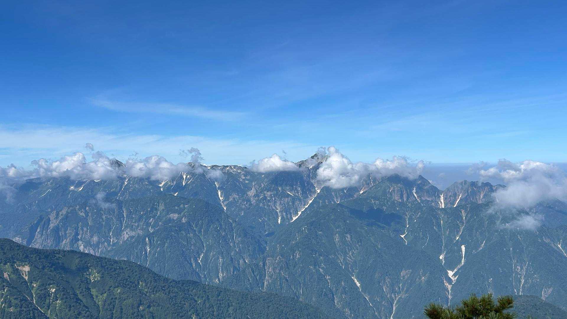 柏原新道登山口-爺ヶ岳-布引山-鹿島槍ヶ岳-鹿島槍ヶ岳-口 縦走コースの写真