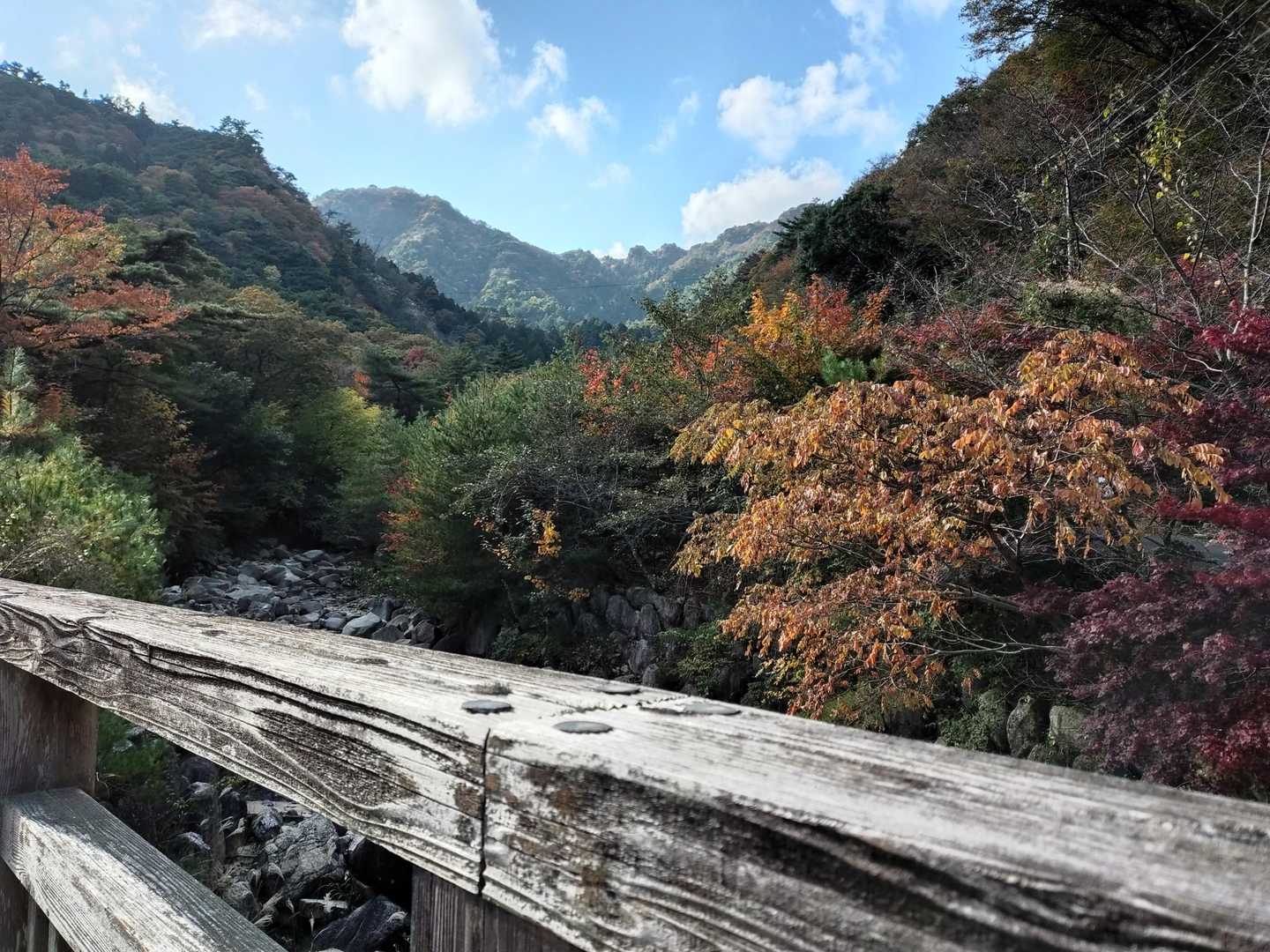 無事下山😊
鈴鹿のカッパ橋からの山々