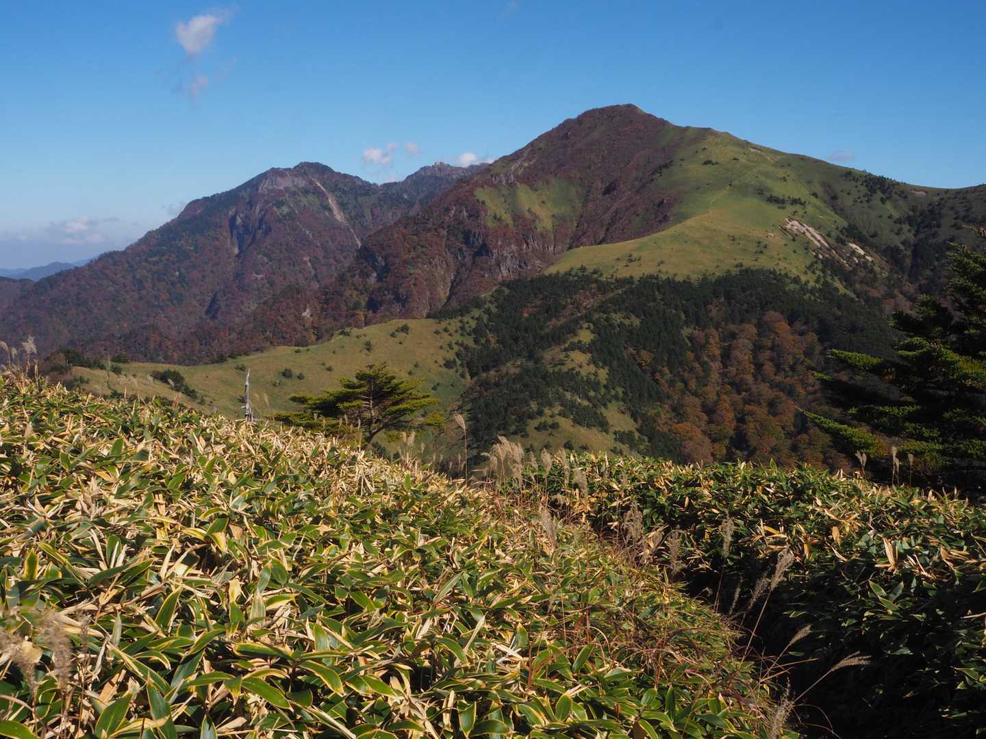 西ノ冠岳，石鎚山，二ノ森・鞍瀬の頭がかっこいい！