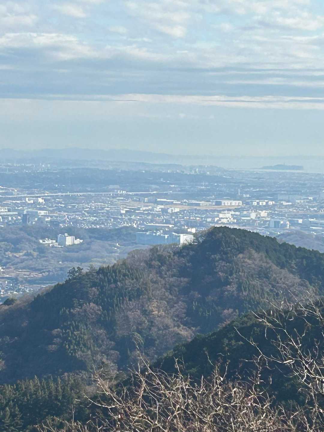 昨日行っていた江ノ島が見えます！