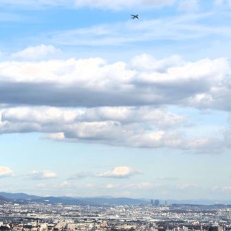 甲山森林公園展望台
旋回する飛行機
