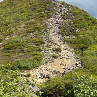 1900m峰への登り