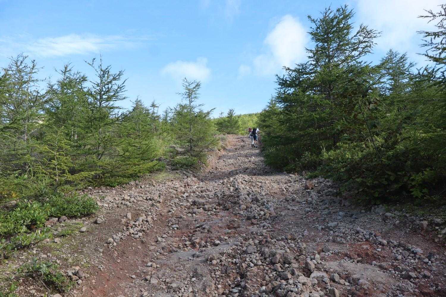 軽石ですっごく滑るので下山が心配💦