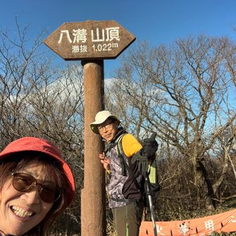 神社の裏の小高い所が山頂でした。