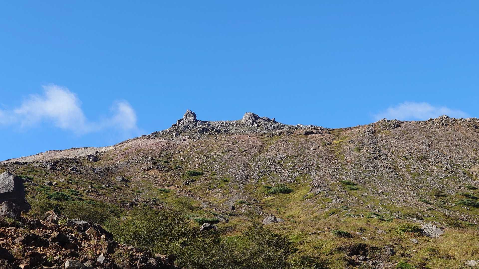 茶臼岳山頂方面