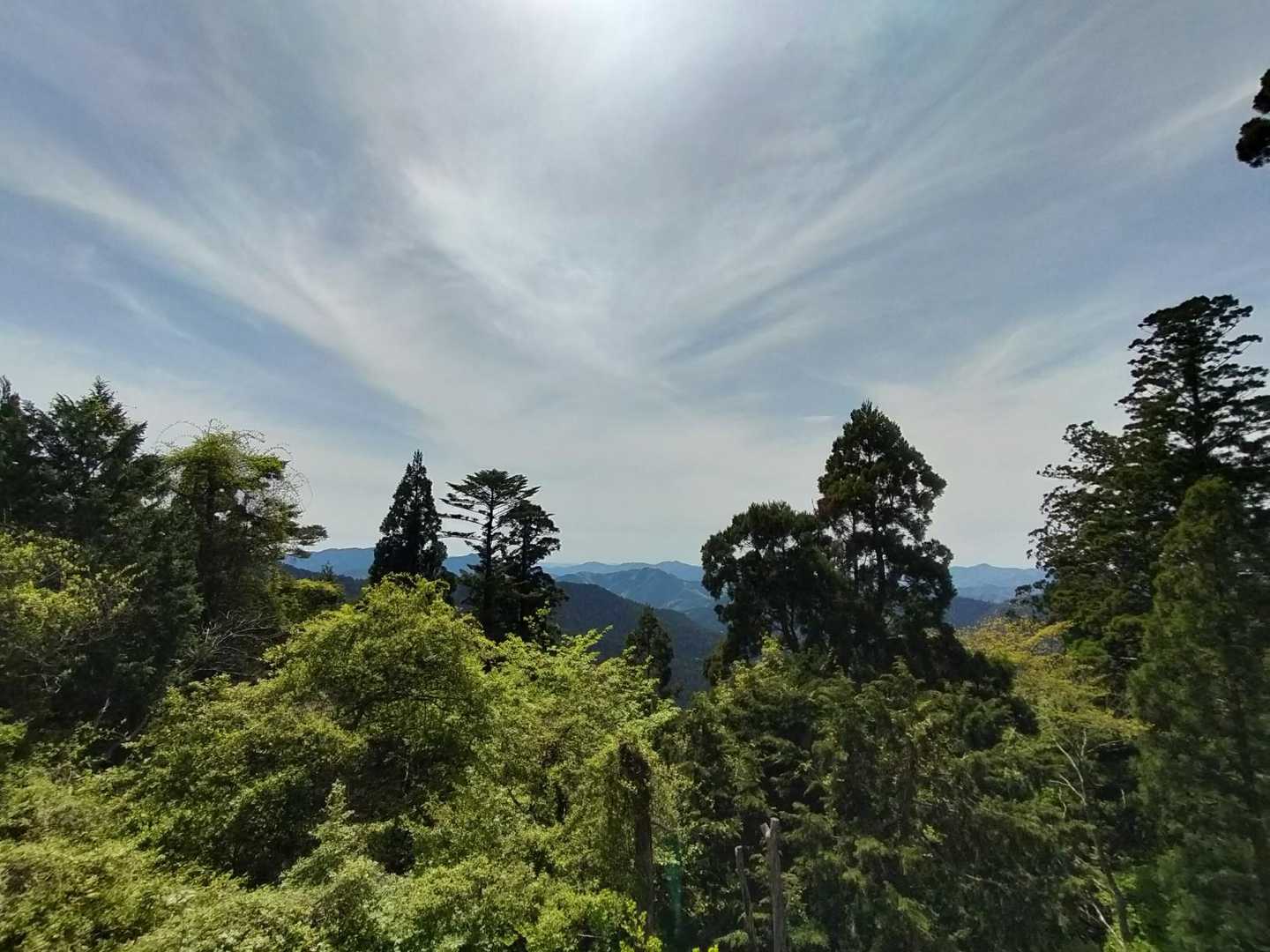 大門からの景色、夕暮れ時はさらに良い景色に！