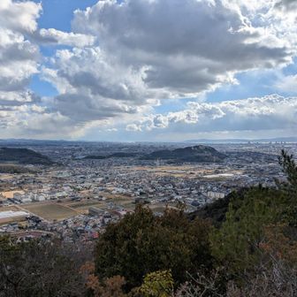 大平山頂にて①：高砂市街方面