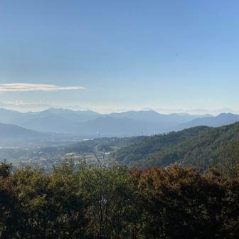 北アルプス方面。
夕方なのでだいぶ霞んでしまいましたが、良いタイミングで来ればキレイに見えると思います。