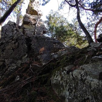 ローソク岩(下から)