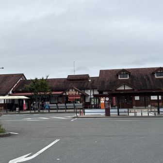 スタートは富士急行の河口湖駅。曇天。