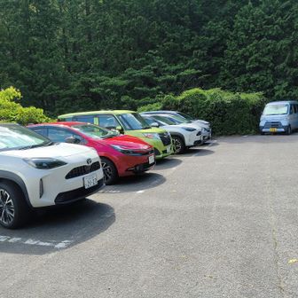 駐車場は既にいっぱい！
朝の早い時間からヒトノボリの方が多いのです！
