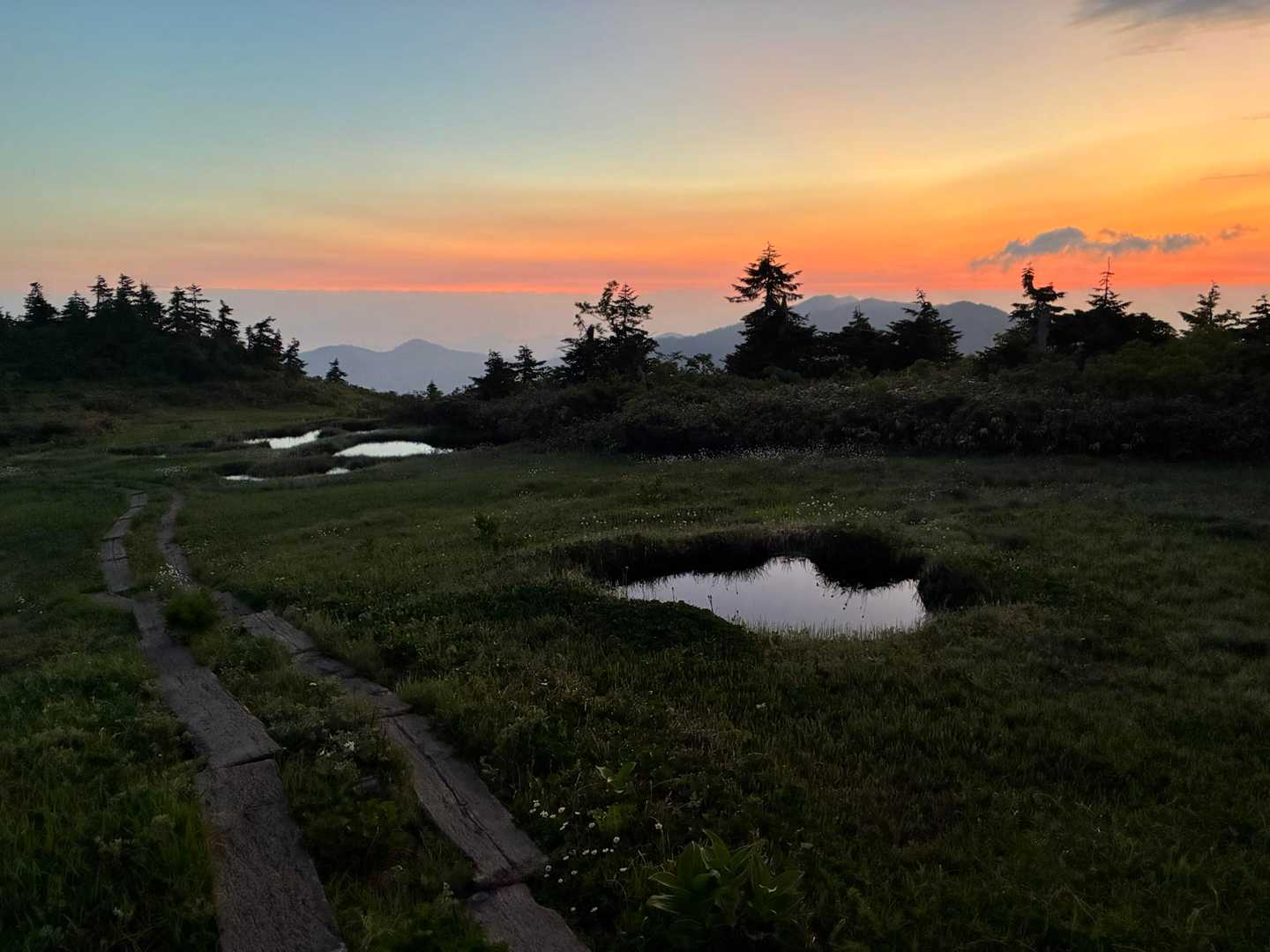 夜が明けてきた
若い登山者は途中で朝メシを食っていた
お江戸から下道でバイクで来て
0時過ぎから登ってきたそうだ
暑いので最近は夜間登山ばかりとの事で
日光男体山の登拝祭をオススメしておいた