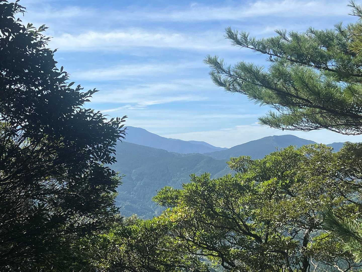 あまり見晴らしは良く無い山ですが綺麗な青空に癒される
