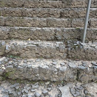 大中寺階段、腐食激しく登りずらい。