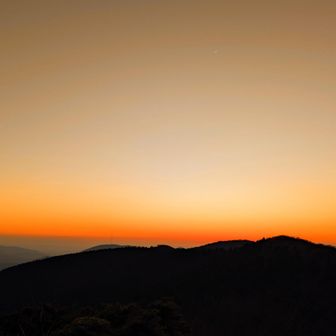 夕焼けに癒されて、ヘッデン投入👍