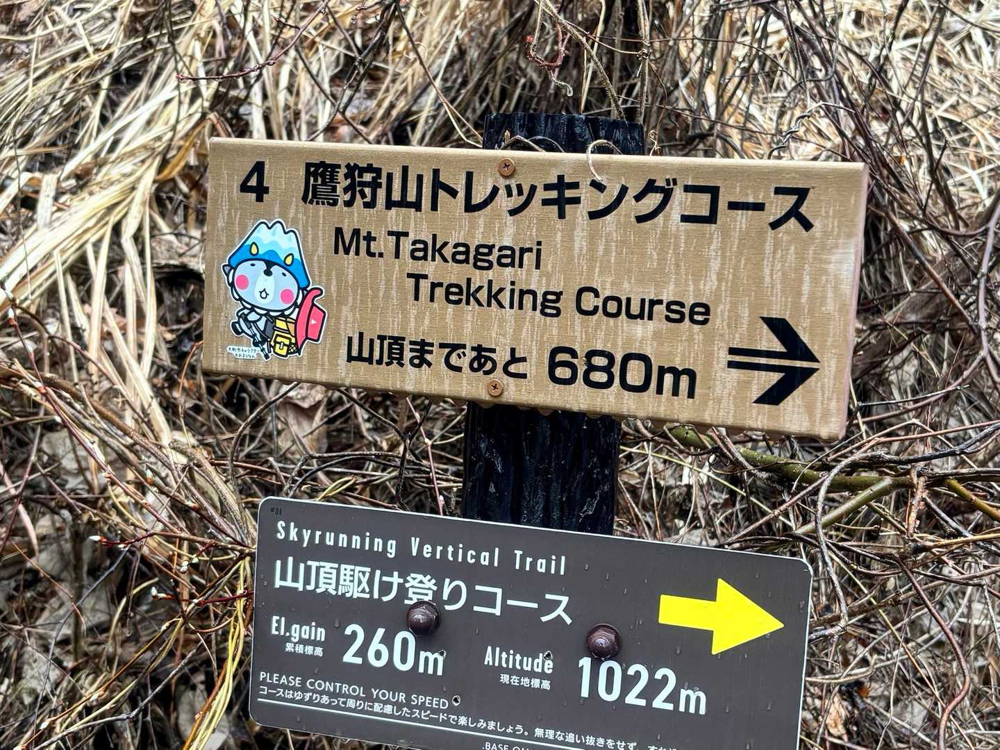 丁寧に看板があります🪧登山おおまぴょん