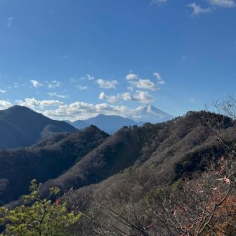 左に九鬼山、右に馬立山が見えます。