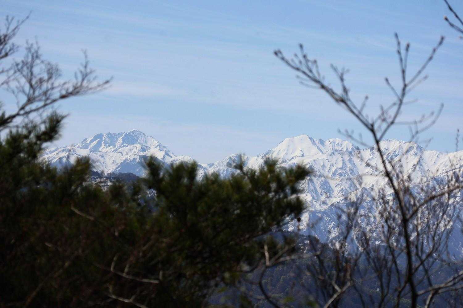 尾根に上がると定番　剱岳　
背伸びしてなんとか
