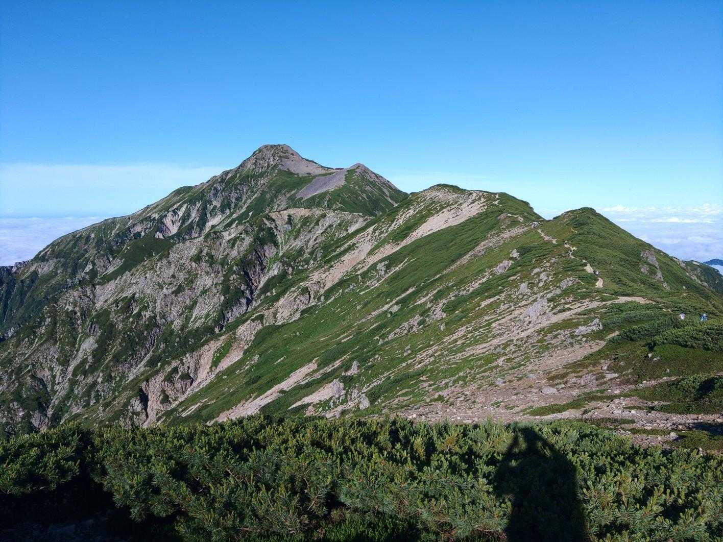 笠ヶ岳・双六岳・わさび平 登山道入口-笠新道登山口-笠ヶ岳 周回コースの写真