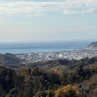 大平山山頂近くの広場から相模湾方面