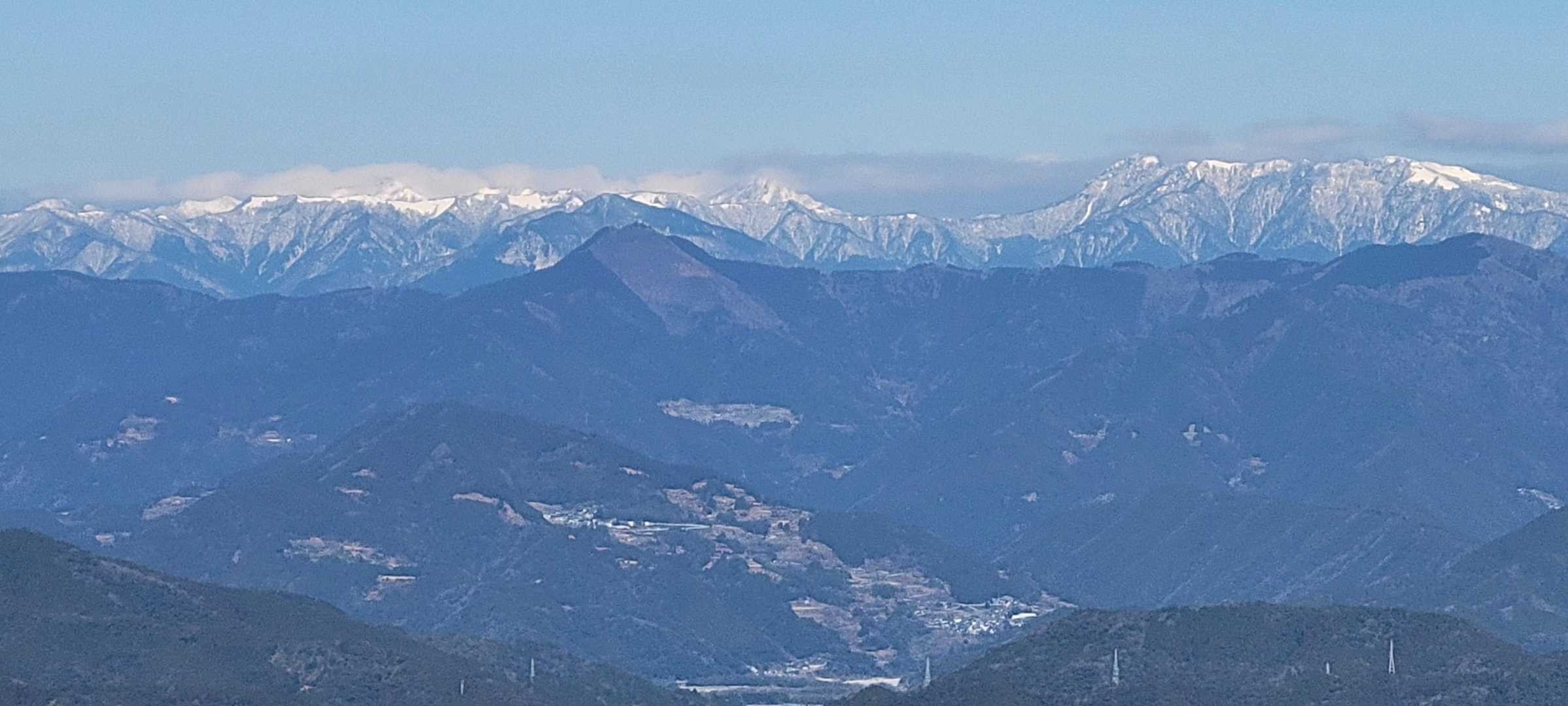 石鎚山と筒上山かな？
