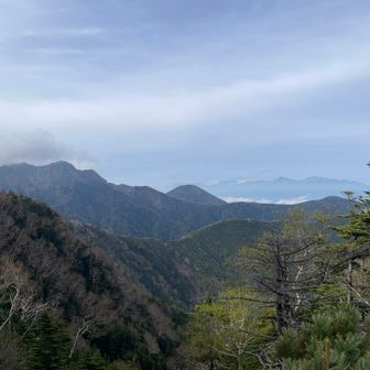 展望台からの景色　
権現編笠南アルプス