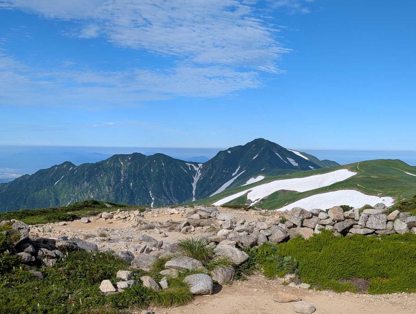 御沢登山口-横峰-剣ヶ峰-三国岳-草履塚-飯豊山神社-飯豊 往復コースの写真