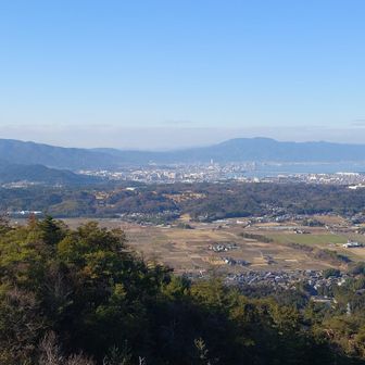 大津、琵琶湖方面