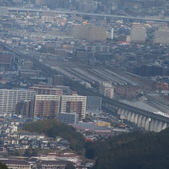 矢岳・城山 新幹線車庫