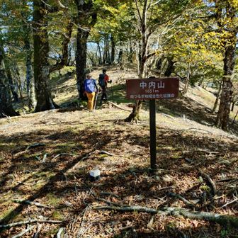 中内山 山頂
特に眺望はないので、次を急ぐ〜
