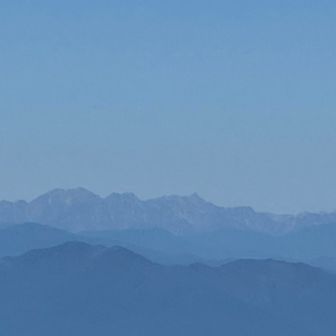 北アルプスの山々も見えた