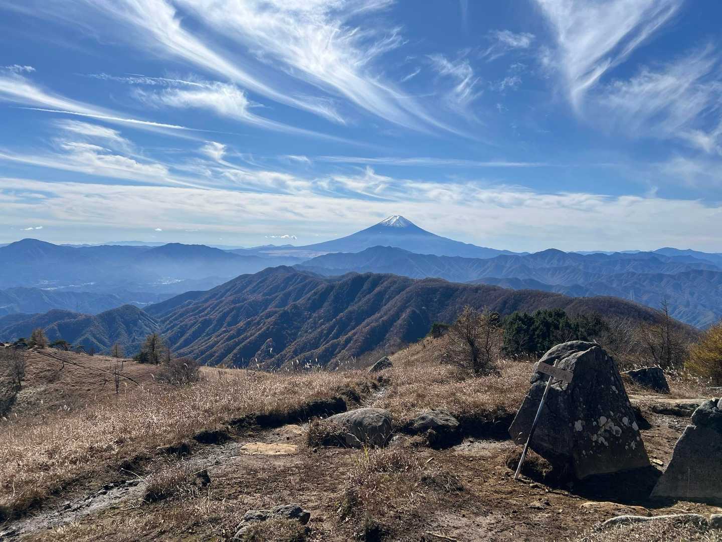 上日川峠登山口-大菩薩嶺-大菩薩峠-熊沢山-石丸峠-天狗棚 縦走コースの写真
