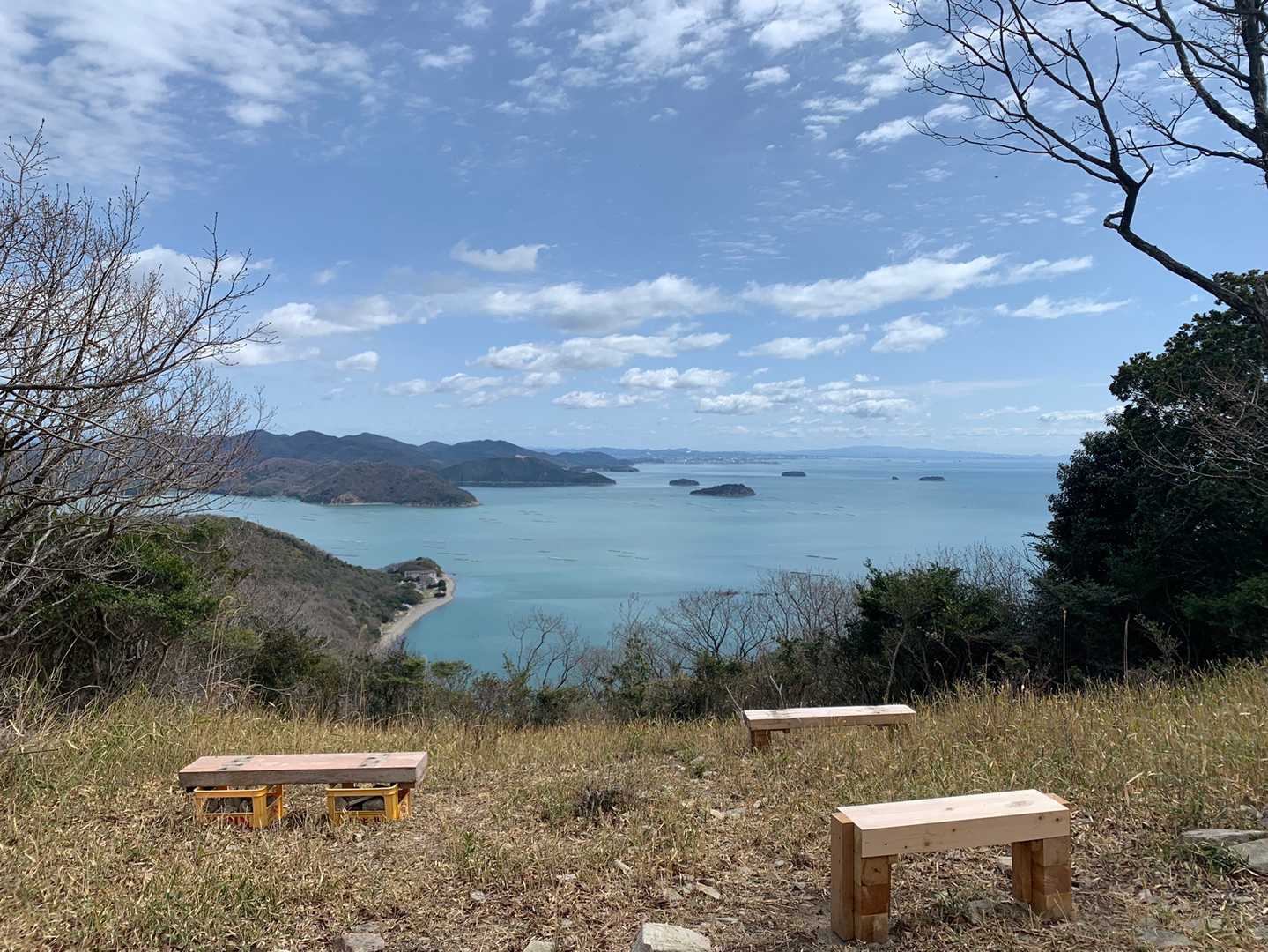 振り返って見える、瀬戸内海の眺望が、
早くもいい味、出しています🏝✨