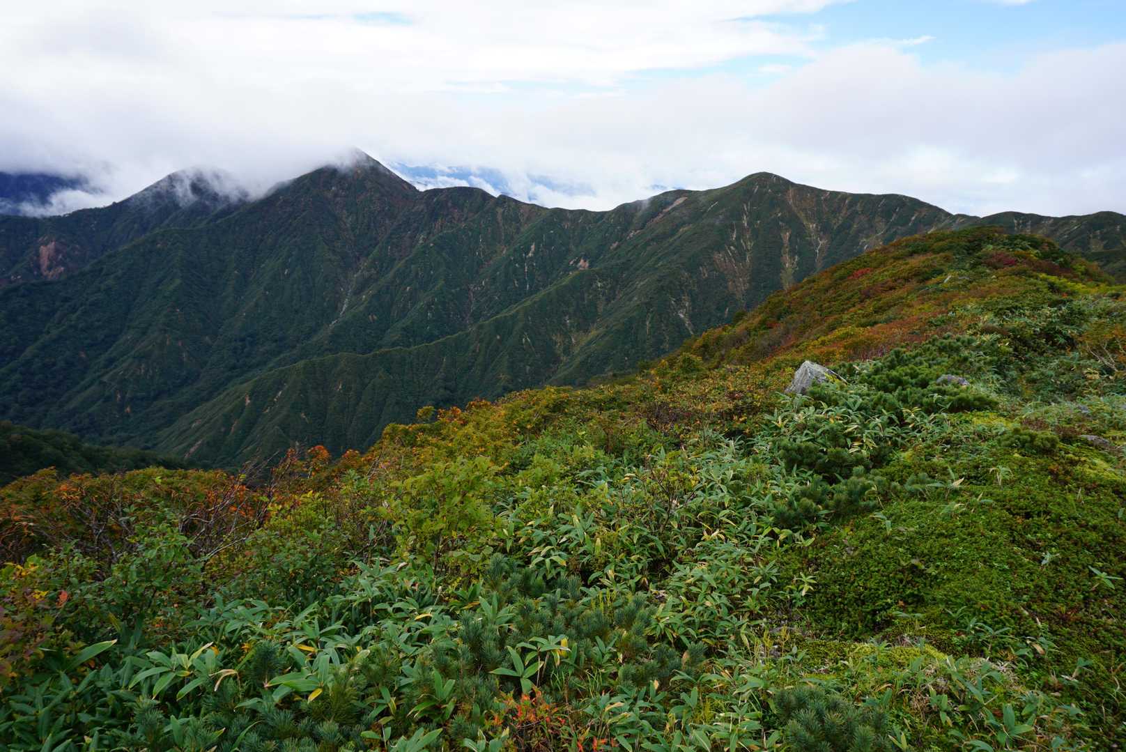 祝瓶山のピークが見えない