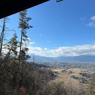 からの唯一白銀の〝乗鞍岳〟🤩