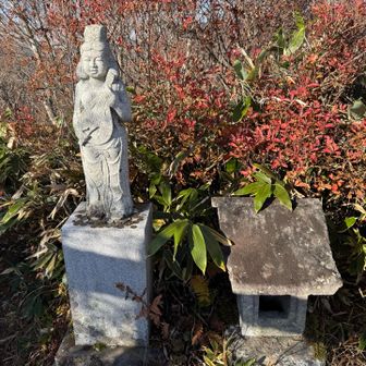 弁天様に足が早く良くなりますようにお祈り🙏