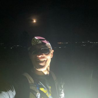 ４回目〜大展望台　　真っ暗〜！本番のイベントと似た感じでスタートを切ったから当日の本番もこの感じ　試走してよかった〜