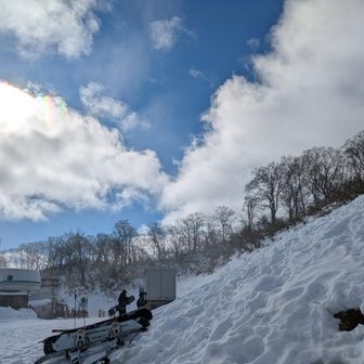 スキー場とおちゃこ。
あっさり下山終了。物足りないけれど、明日からも仕事。欲張って無理は禁物ですじゃ。