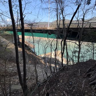 水が少なくてびっくり
去年来た時はすぐ下まで水があって
落ちたら湖にポチャンだなとビビりながら歩きました。