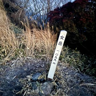 70分で女岳山頂…展望台はもうちょい先