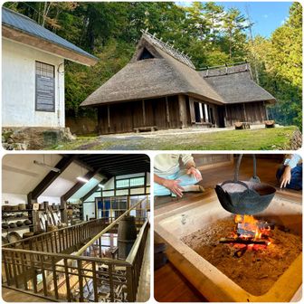 下山後に芸北民俗博物館（無料）に寄りました🛖
毎週土曜日は囲炉裏に火を入れて藁葺の保護（煤で防虫対策）をされています🔥
藁葺のメンテナンスなど、色んなお話しを聞かせていただきました