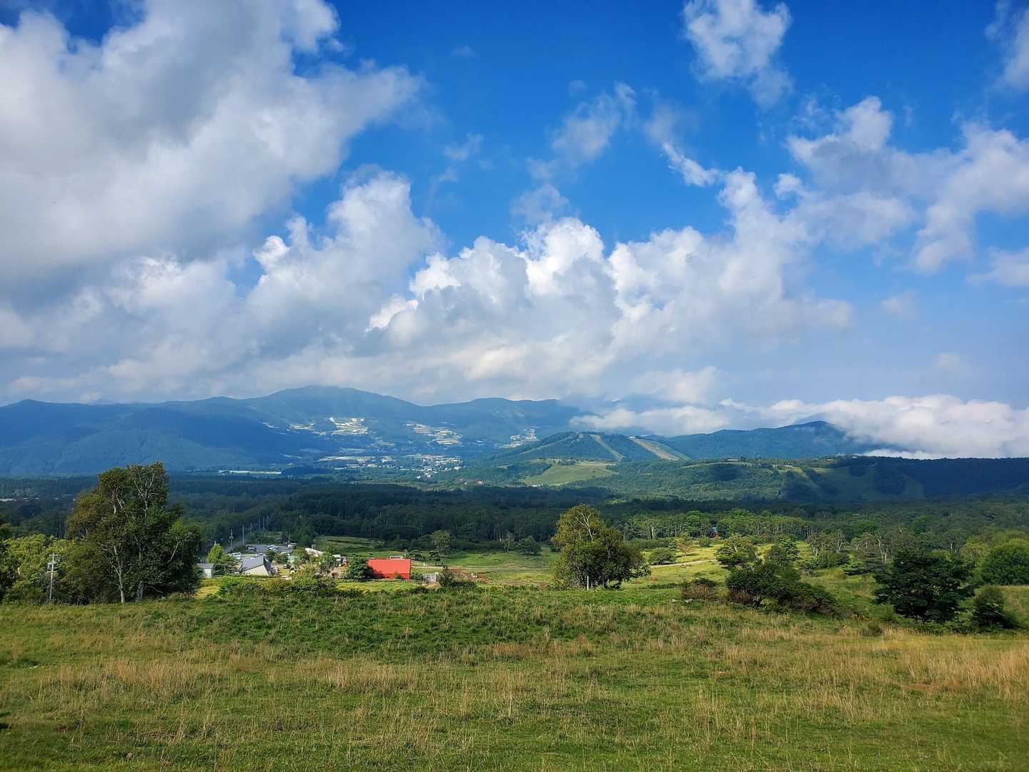 雲が多くて、北アルプスは今日は見れないけど。
この景色に身をおける幸せ✨✨✨
文句無しです👍