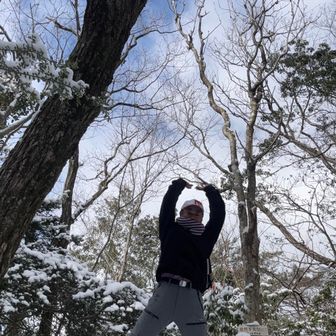 向山⛰️山頂到着🛬