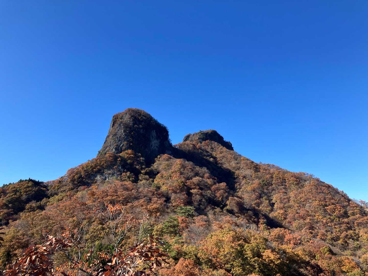 見晴台から👀鹿岳(一ノ岳、ニノ岳)