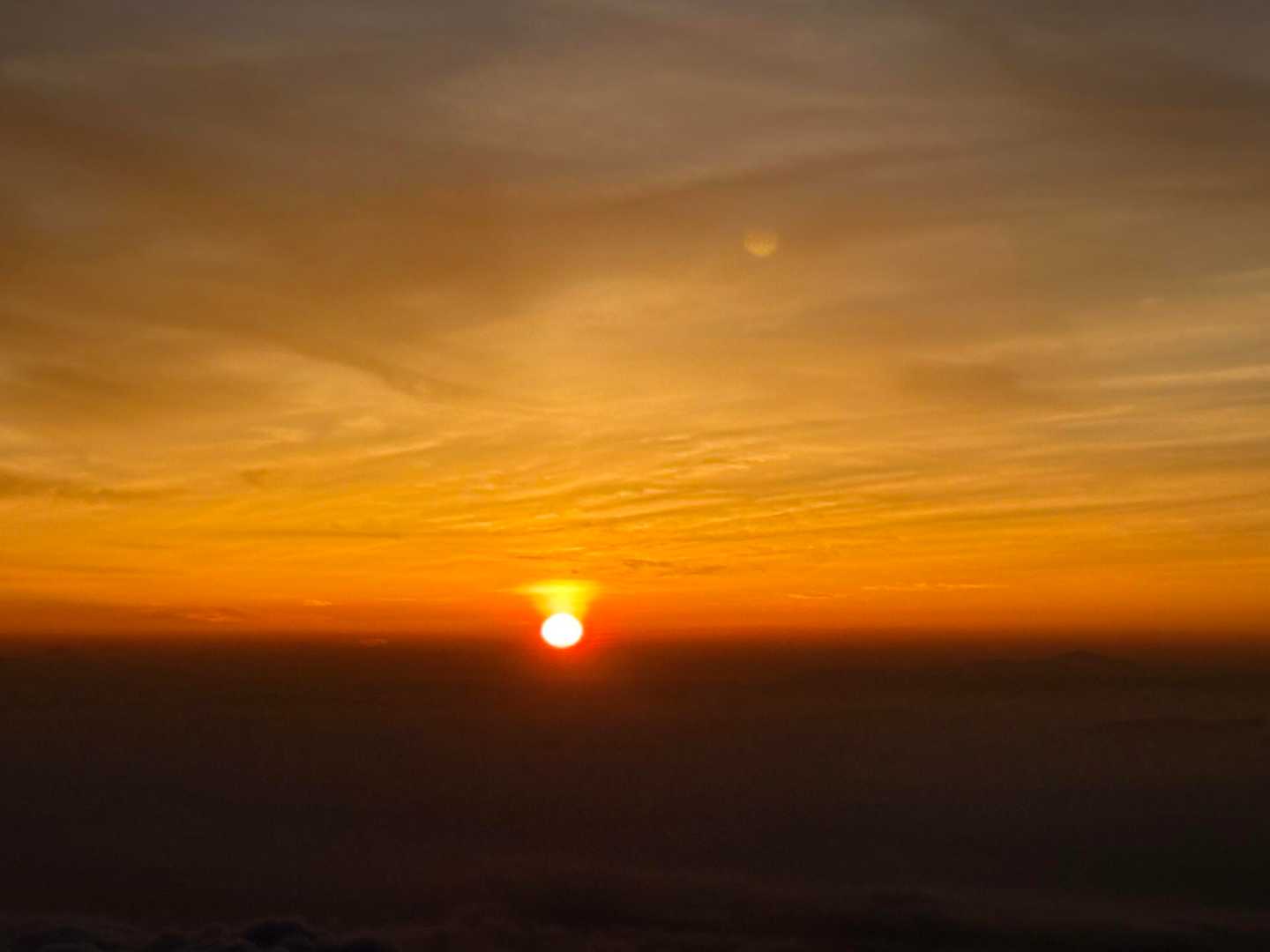 朝日、綺麗だったなー。