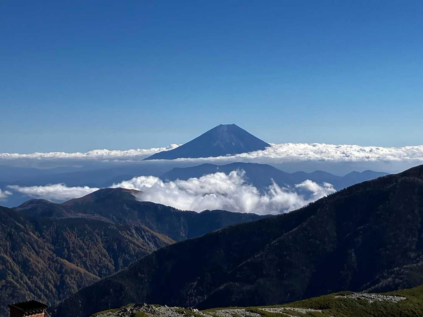 小河内岳往復 | 遥かな稜線が繋ぐ天空のオアシス、富士と塩見を望む大パノラマの写真